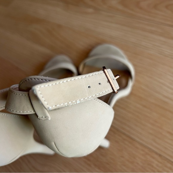 Anne Michelle Nude Strap Stiletto Heels Women’s 7/37 - Picture 5 of 12